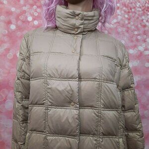 Moncler Womens Long Quilted Down Puffer Coat Jacket Size 4 US Size L